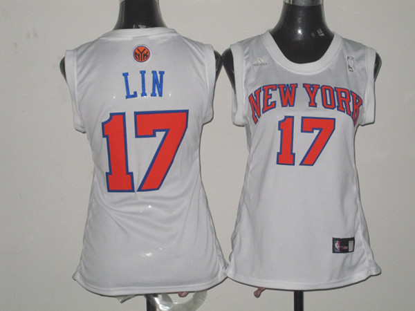 2017 Women NBA New York Knicks #17 Lin white jerseys->women nba jersey->Women Jersey